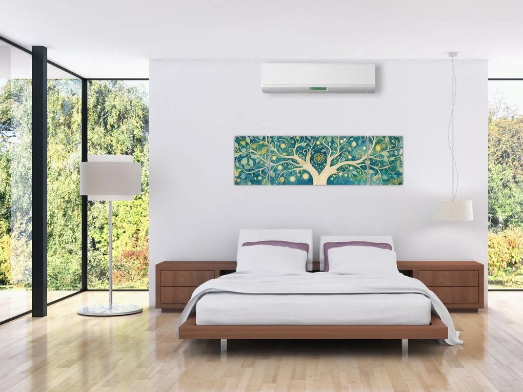 Obraz – Magiczne drzewo ze spiralami (170x50 cm)