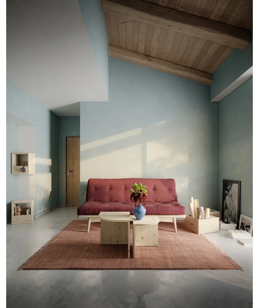 Różowa rozkładana sofa 190 cm Folk – Karup Design