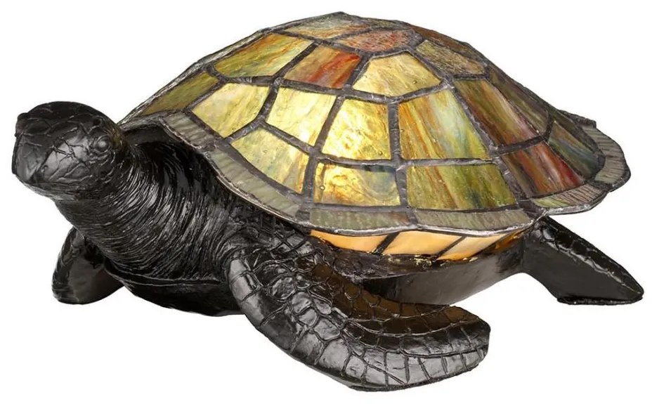 Elstead QZ-SAWBACK-TL - LED dekoracyjna lampa TIFFANY 1xG9/3W/12/230V żółw