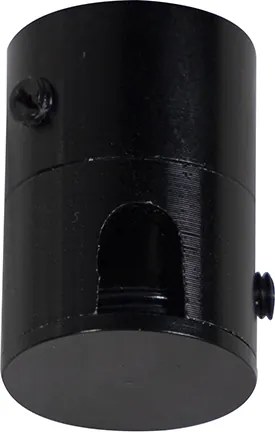 Lampa wisząca czarna z kloszem w liście i złotym wnętrzem 35 cm - Cava