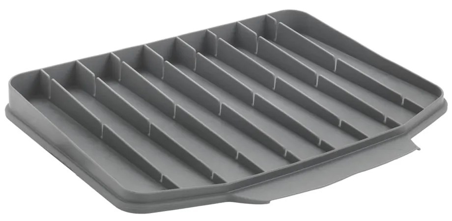 Szara plastikowa podkładka do naczyń 40x33 cm Gravity – Metaltex