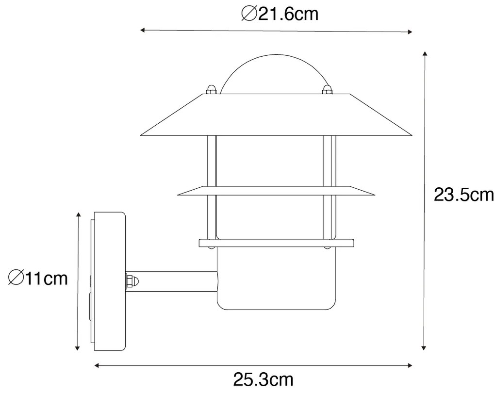 Zewnetrzna Winylowa lampa ścienna zewnętrzna antyczne złoto IP44 - Prato klasyczny/Antyczny Oswietlenie zewnetrzne