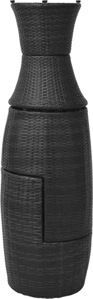 Zestaw czarnych mebli ogrodowych - Lisga