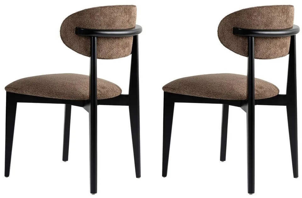 Zestaw krzeseł do jadalni Lionte Brown and Black,2 szt.