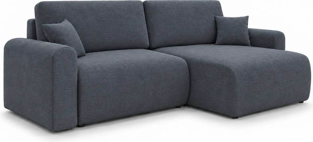 Rozkładana dwustronna sofa narożna w kształcie L NORDEN PAROS 250x140 cm, ciemnoszara