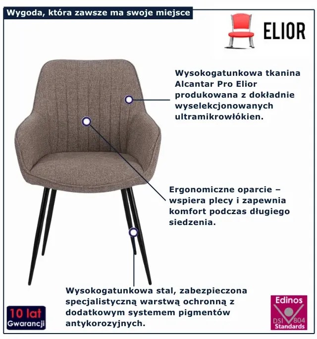 Nowoczesne krzesło w kolorze cappucino S6-G72