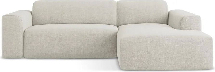 Beżowy narożnik (prawostronny/z szezlongiem) Keli – Makamii