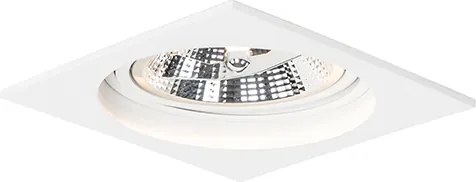 Kwadratowy reflektor wnękowy biały regulowany - Chuck 111