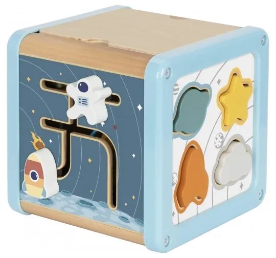 Tooky toy drewniana kostka aktywności kosmos sorter labirynt
