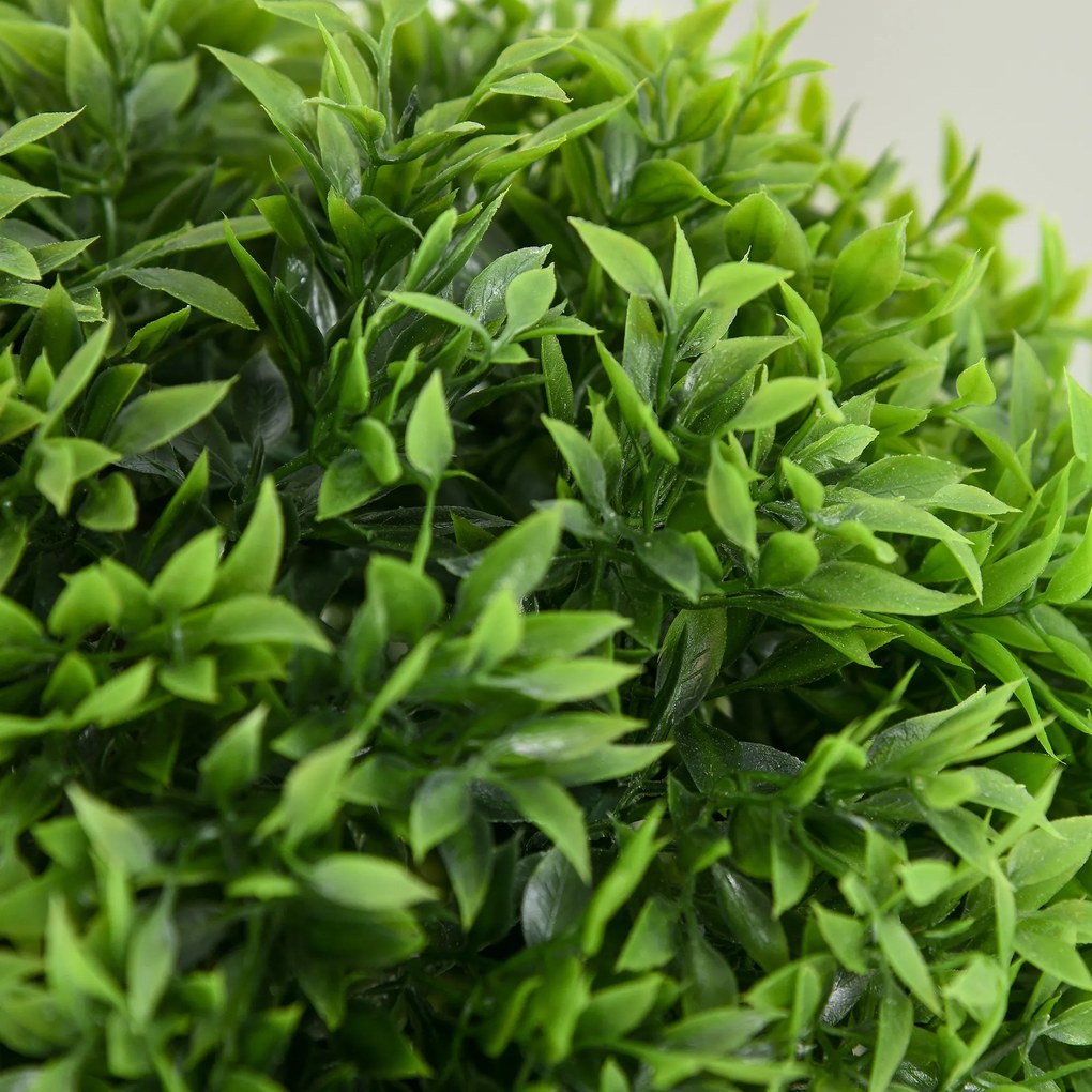 HOMCOM Sztuczny bukszpan duży 110 cm, UV-odporna roślina z 3 kulami do salonu, sypialni, biura, ogrodu | Aosom PL