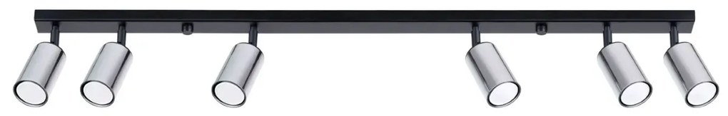 Listwa oświetleniowa WINX 6L czarna/chrom SOLLUX  LIGHTING