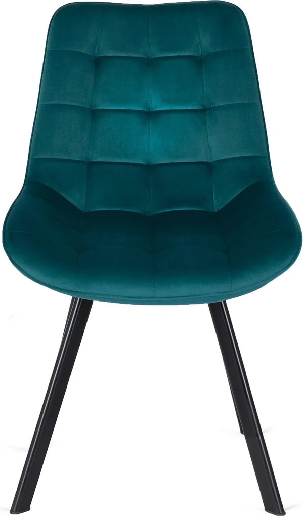 Zestaw Stół Okrągły Rozkładany HARRY 102-142 cm Dąb Craft/Czarny i 4 Krzesła Tapicerowane RICK Turkusowe Nowoczesne