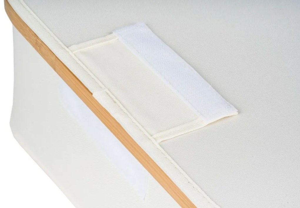 Pojemnik do przechowywania G21 30 x 30 x 15 cm, bambusowy z pokrywką, beżowy