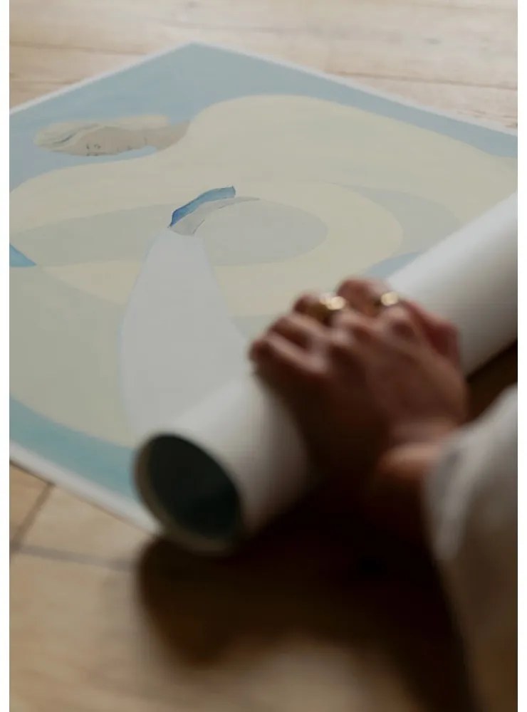 Plakat 70x100 cm Hold You - Blue – Sofia Lind – The Poster Club