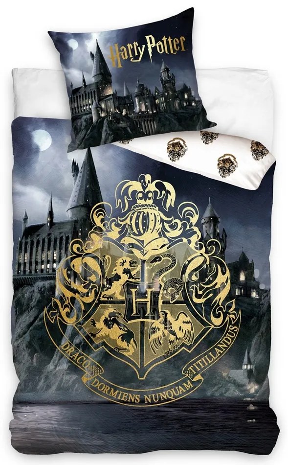 Bawełniana pościel Harry Potter Podróż doHogwartu, 140 x 200 cm, 70 x 90 cm