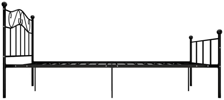 Czarne metalowe łózko pojedyncze 120x200 cm C7-P04