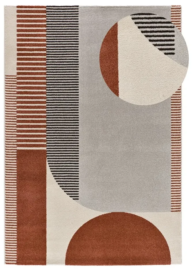 Czerwono-szary dywan 200x290 cm Gaia – Universal