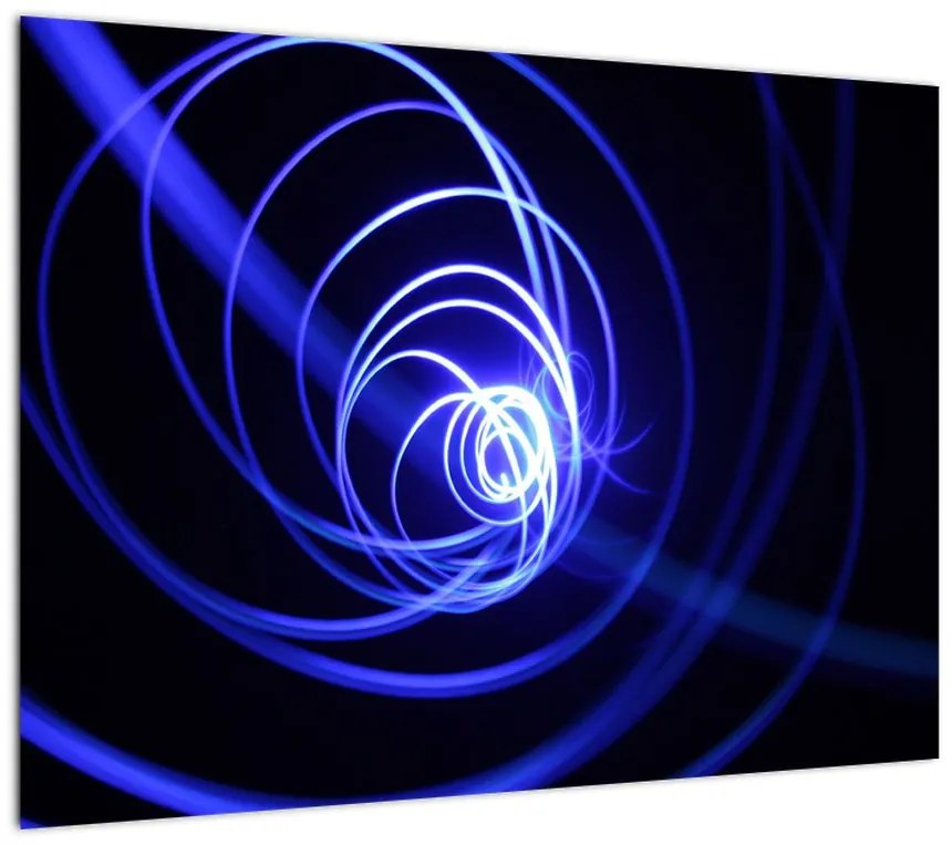 Obraz niebieskich spiral (70x50 cm)
