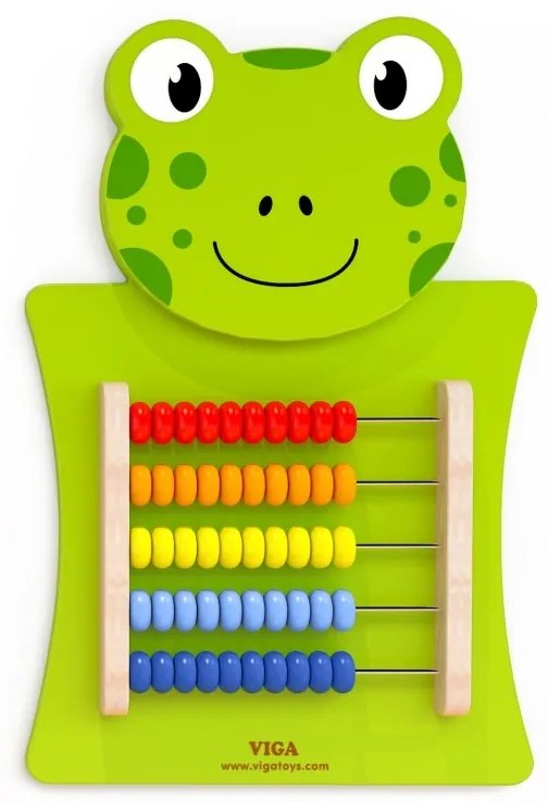 Drewniane liczydło edukacyjne żabka viga toys