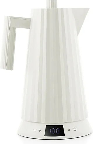 Czajnik Elektryczny Alessi Plissé Biały 1,7L z Kontrolą Temperatury i Rzeźbiarskim Designem Michele De Lucchi