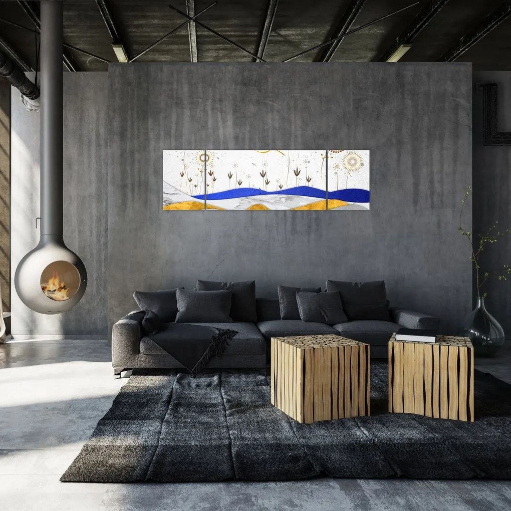 Obraz - Złote Góry (170x50 cm)