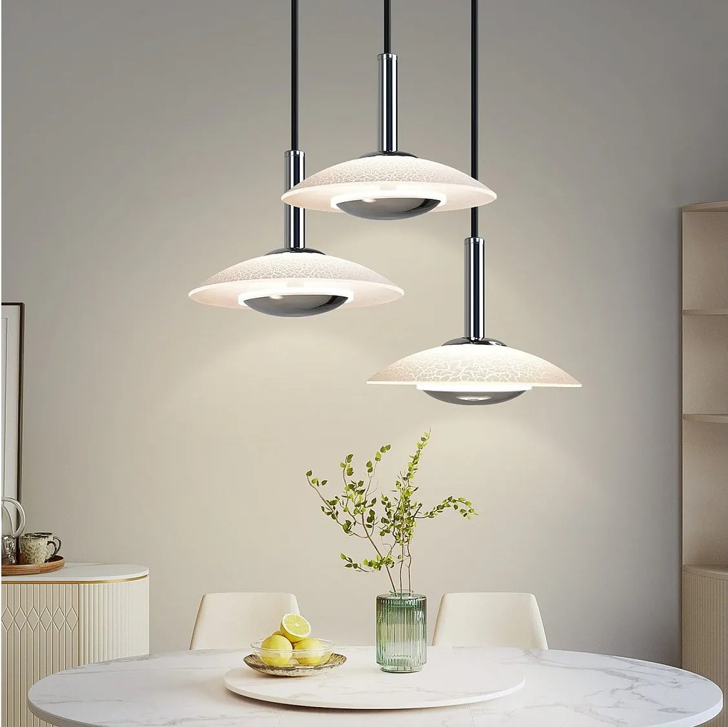 NETTLIFE Lampa wisząca LED do jadalni Lampa wisząca do jadalni Nowoczesny design Lampa wisząca do jadalni 3000K Ciepła biel 3 płomienie