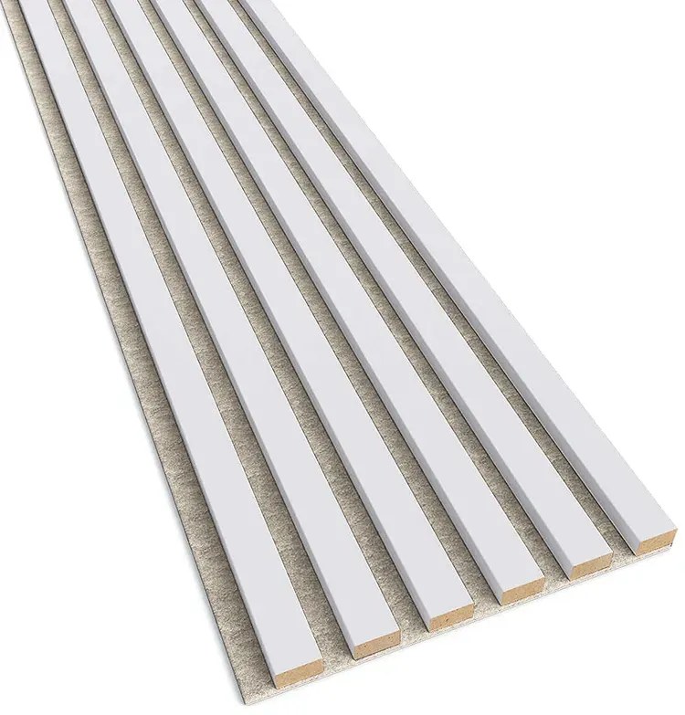 Akustyczne panele lamelowe 2 szt. biały mat E7-C67