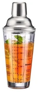 Westmark 3-częściowy shaker do koktajli SAM, szkło/stal nierdzewna, 400 ml