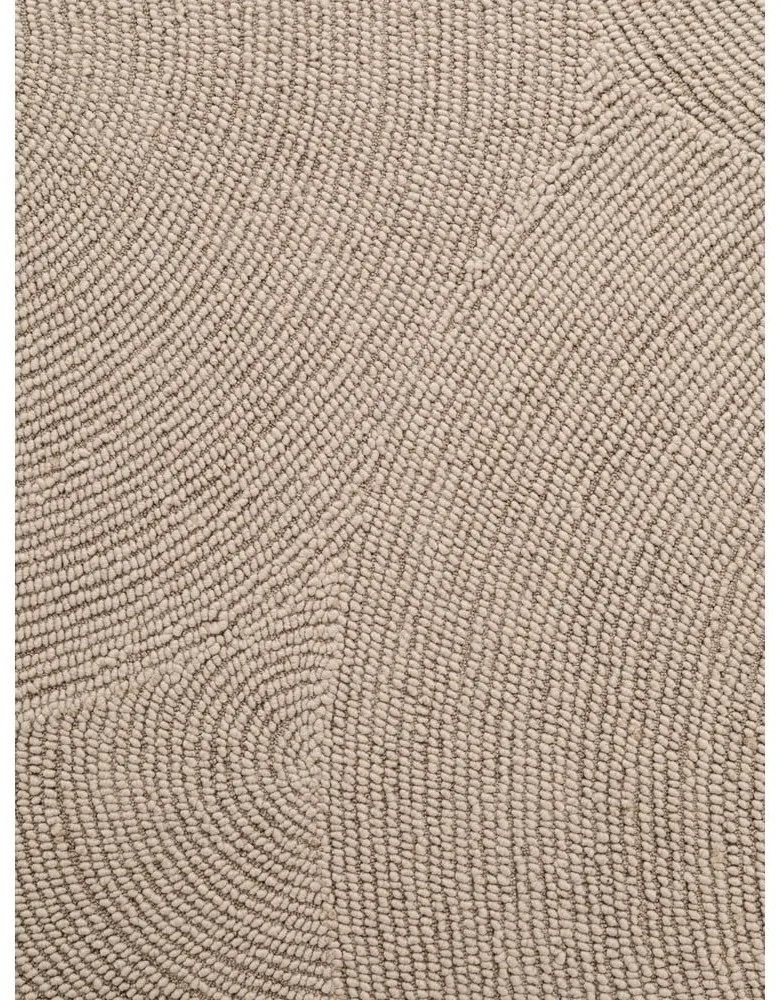 Beżowy wełniany okrągły dywan tkany ręcznie ø 120 cm Calmio – Hanse Home
