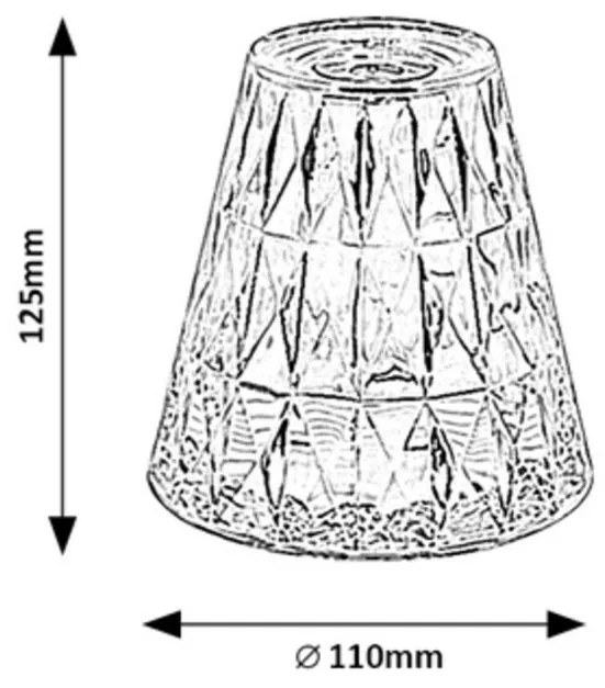 Rabalux 76004 Lampa stołowa LED Siggy, przezroczysty