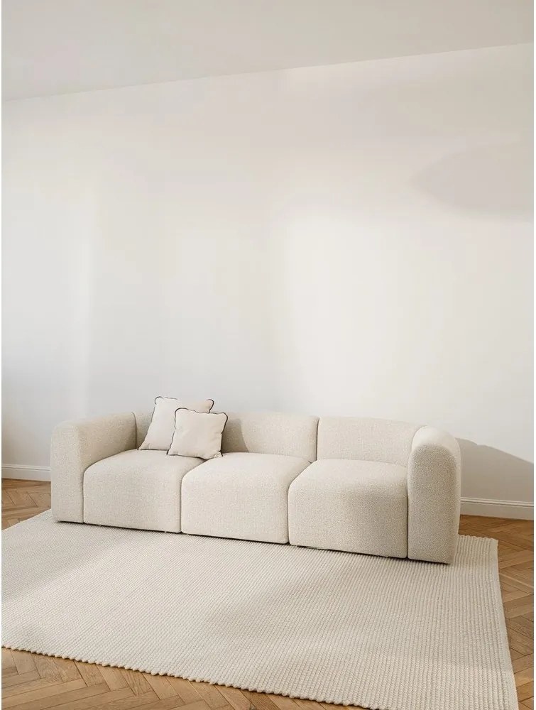 Beżowy wełniany dywan tkany ręcznie 140x200 cm Talo – noo.ma