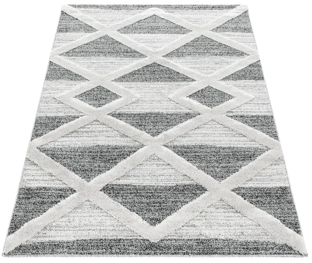 Dywan nowoczesny 3D La Casa kremowo-szary 200 cm x 290 cm