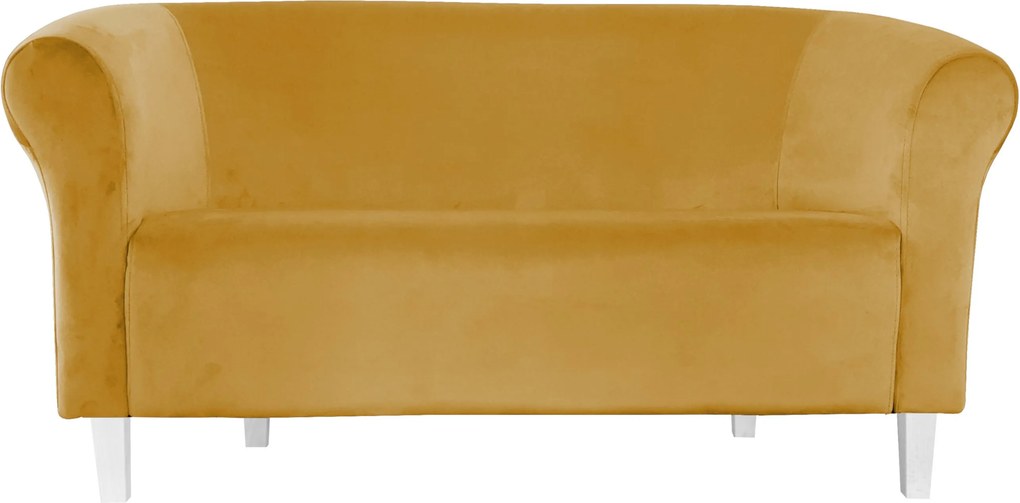 Sofa Milo tkanina Welur wygodna sofa tapicerowana do salonu i poczekalni : Kolor nogi - Biała, Kolor tkaniny - VELVET - MG15, Typ tkaniny - Velvet, Wysokość nogi - 15 cm