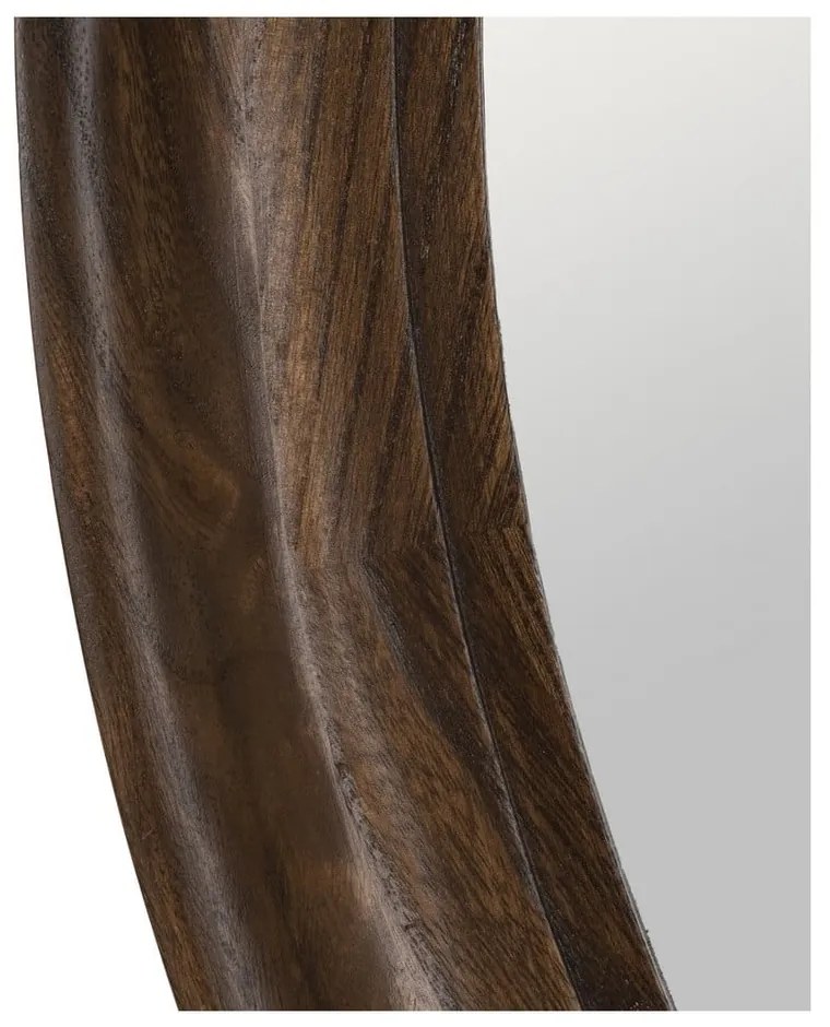 Lustro z drewnianą ramą ścienne ø 110,5 cm Paula – Ixia