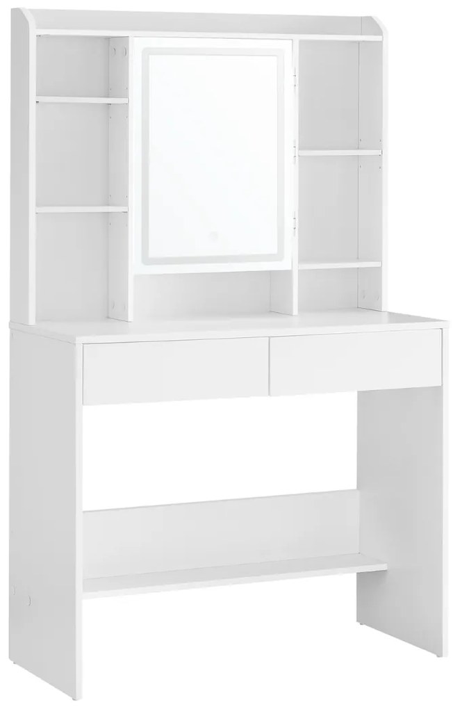 Vasagle Toaletka ANGELA z oświetleniem, 40 x 90 x 144,7 cm, biała