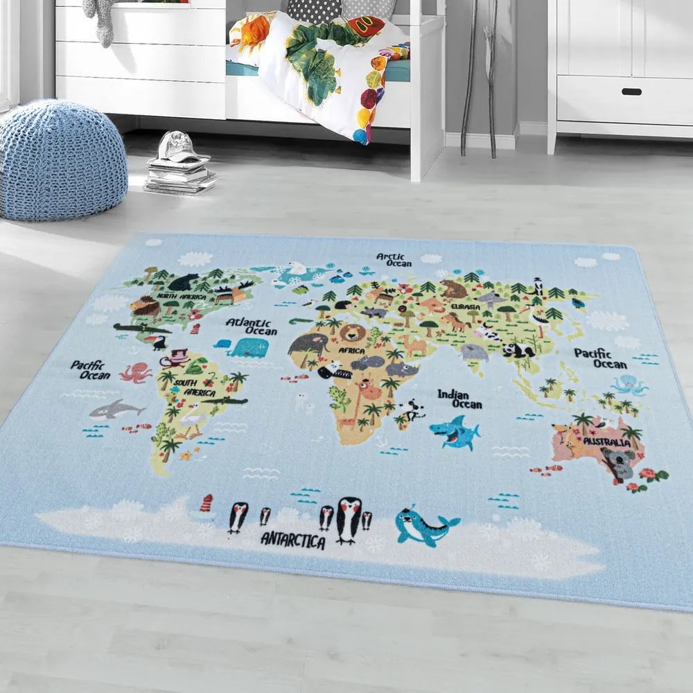 Jasnoniebieski dywan dziecięcy 80x120 cm Play – Ayyildiz Carpets