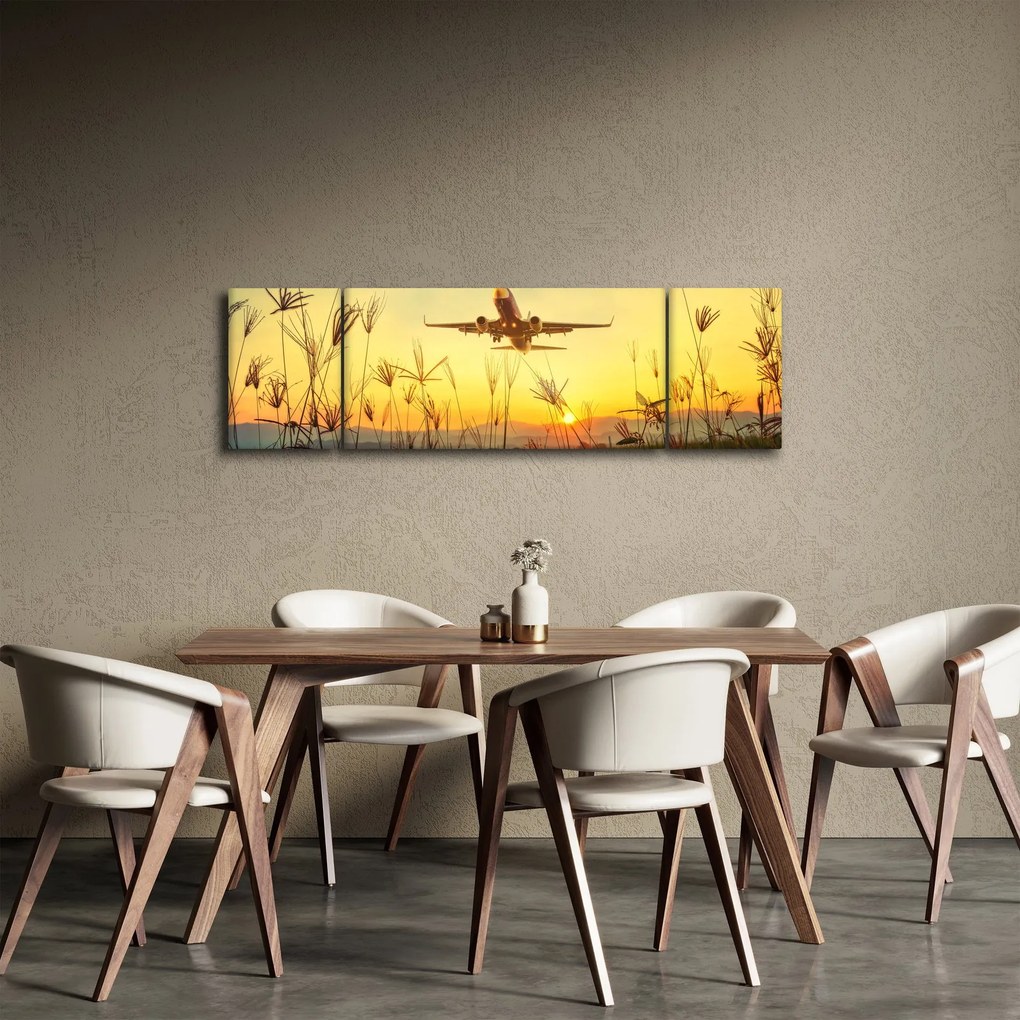 Obraz startującego samolotu (170x50 cm)