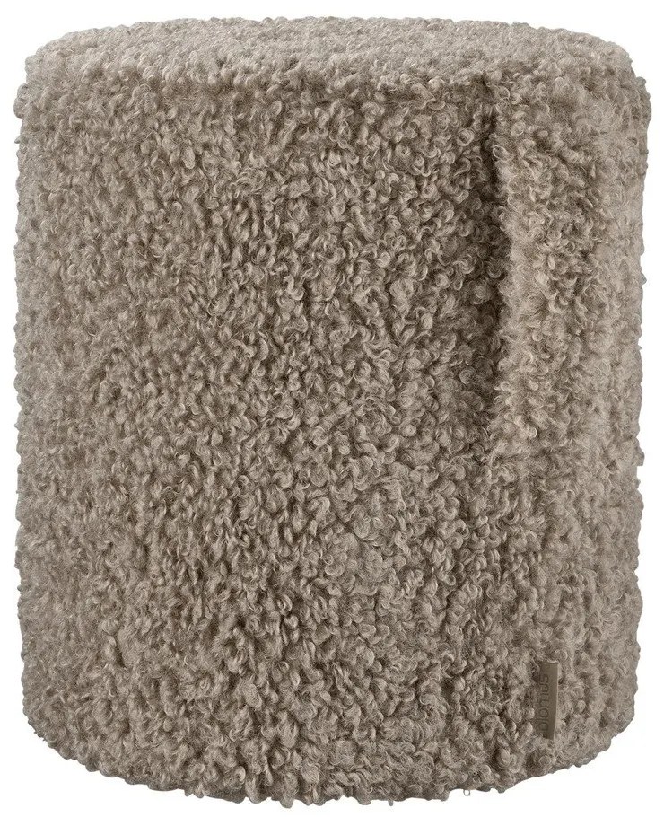 Brązowy puf z materiału bouclé Teddy – Blomus