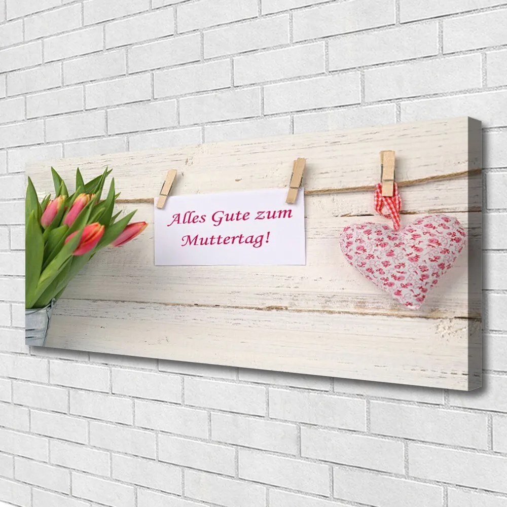 Obraz canvas Artystyczne Serce z Tulipanów