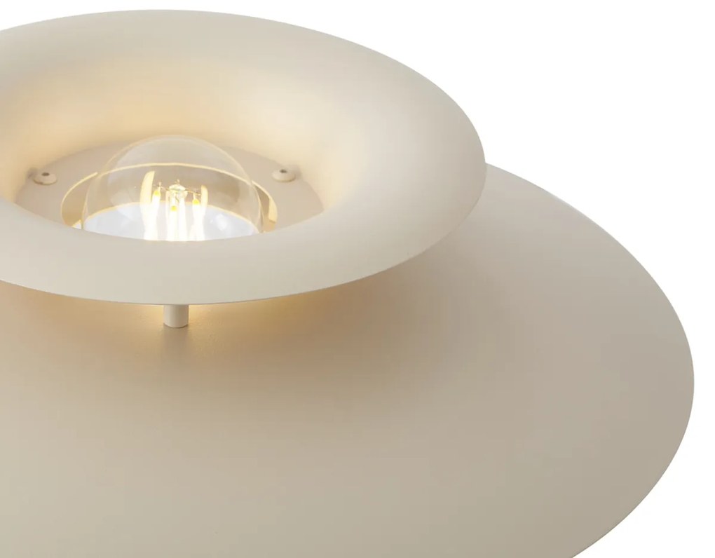 Lampa stołowa w stylu Retro beżowa stalowa 45 cm - Pauly Retro Oswietlenie wewnetrzne
