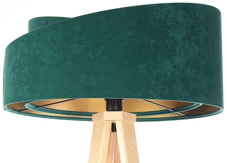 Zielono-sosnowa asymetryczna lampa podłogowa - EXX250-Blubell