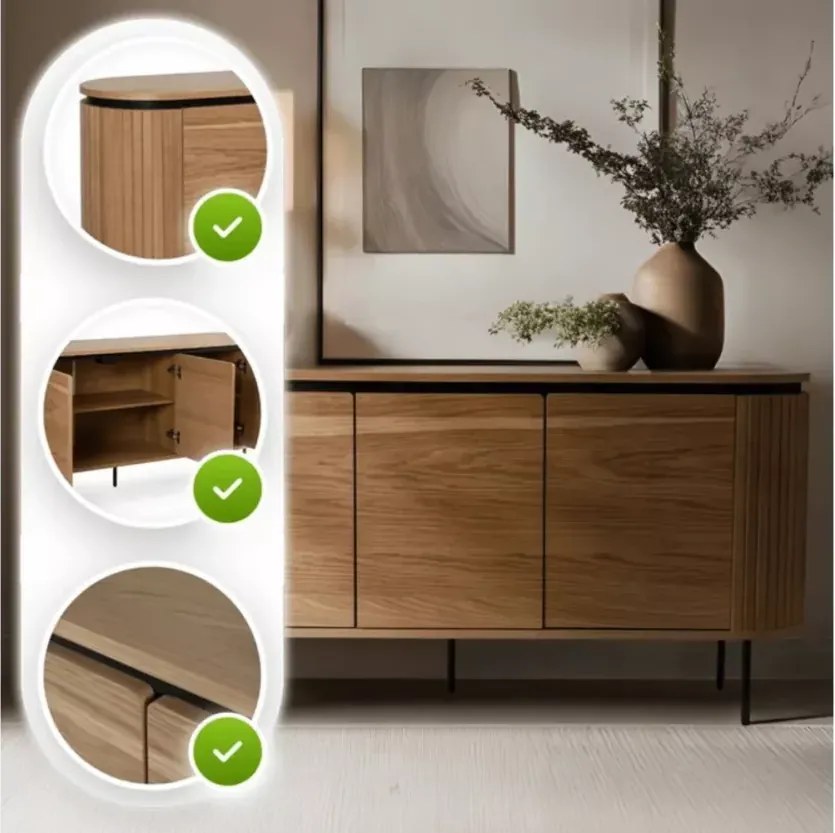Komoda Estella 160 cm 3-drzwiowa – elegancka i funkcjonalna, idealna do salonu i sypialni
