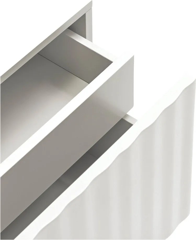 Biała szafka nocna z matowym wykończeniem Sierra – Teulat