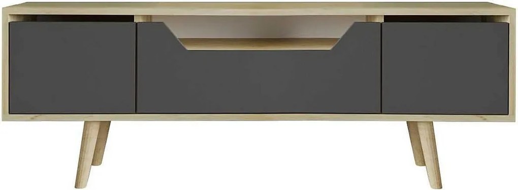 Stojak pod TV – 150 cm – Dąb szafirowy i antracytowy – Płyta wiórowa pokryta 100% melaminą