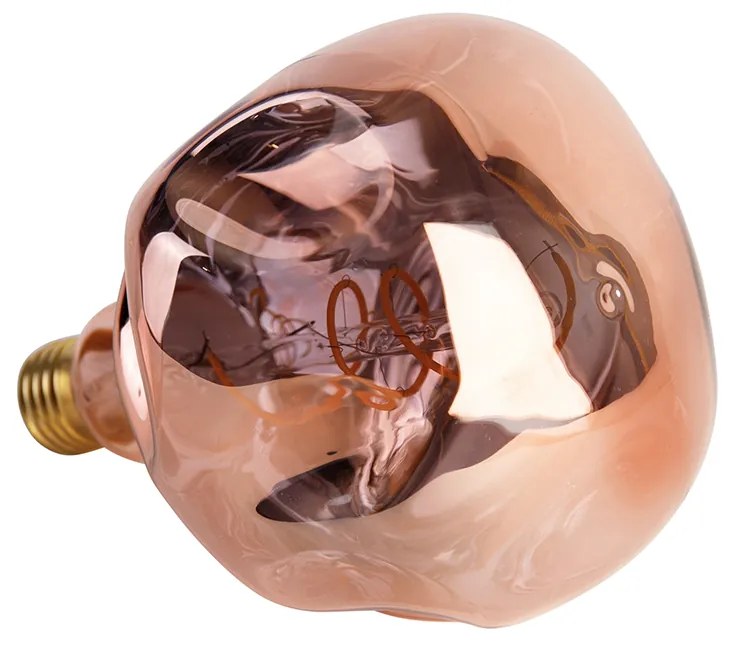 Żarówka LED E27 ściemniana G125 różowa 4W 70lm 1800K