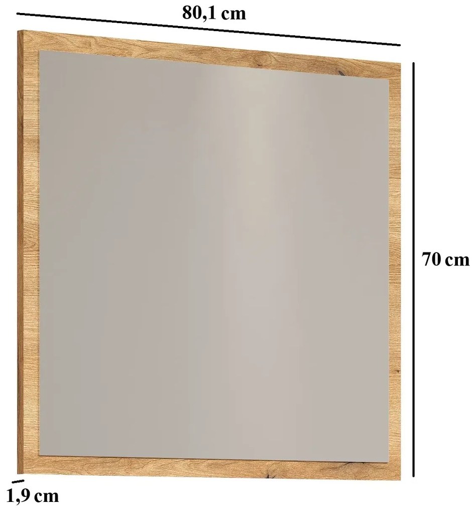 Eleganckie lustro ścienne klasyczne dąb evok  G4-G89