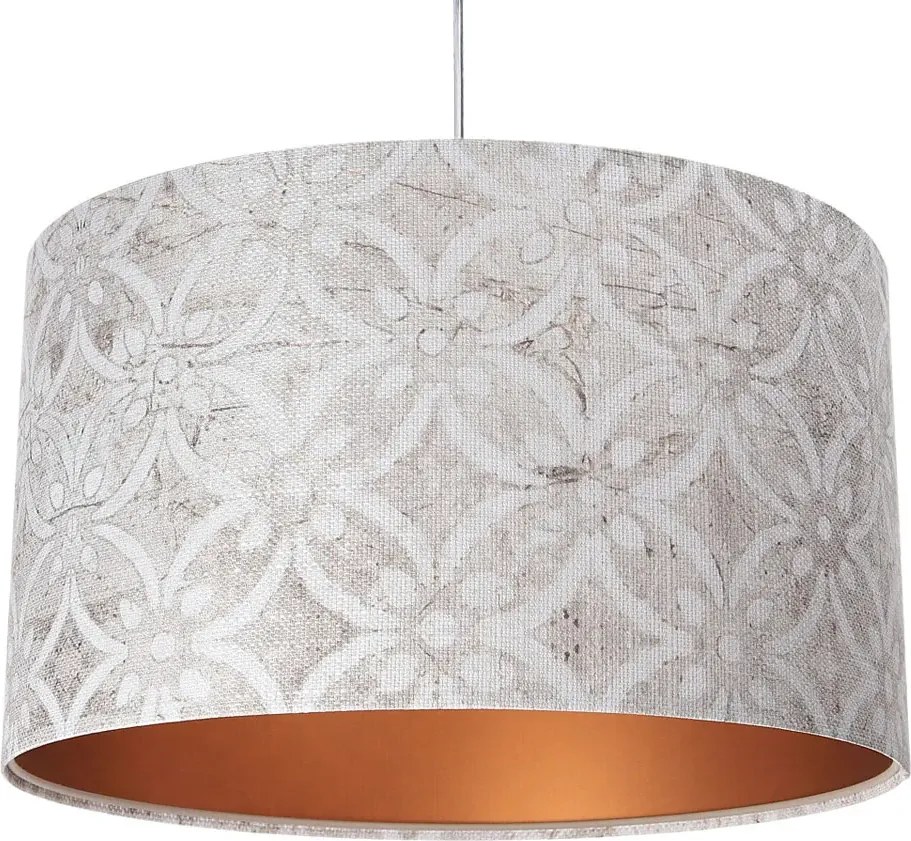 Szaro-miedziana lampa wisząca z wzorami - S363 E6-F27