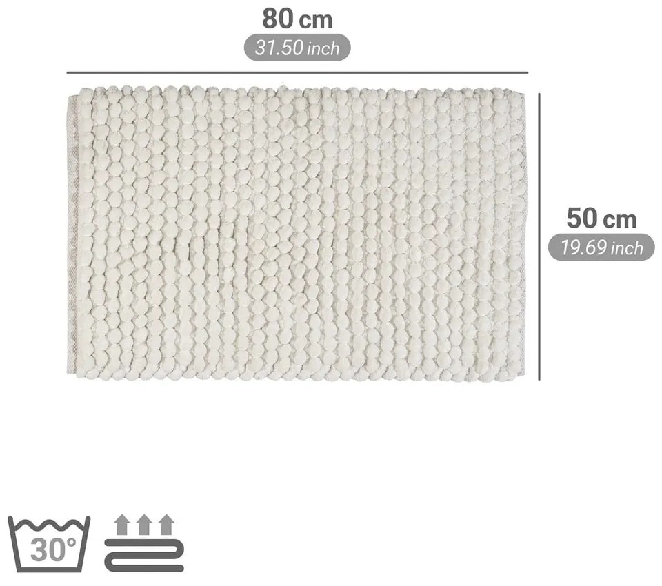 Biały tekstylny dywanik łazienkowy 50x80 cm Solivo – Wenko
