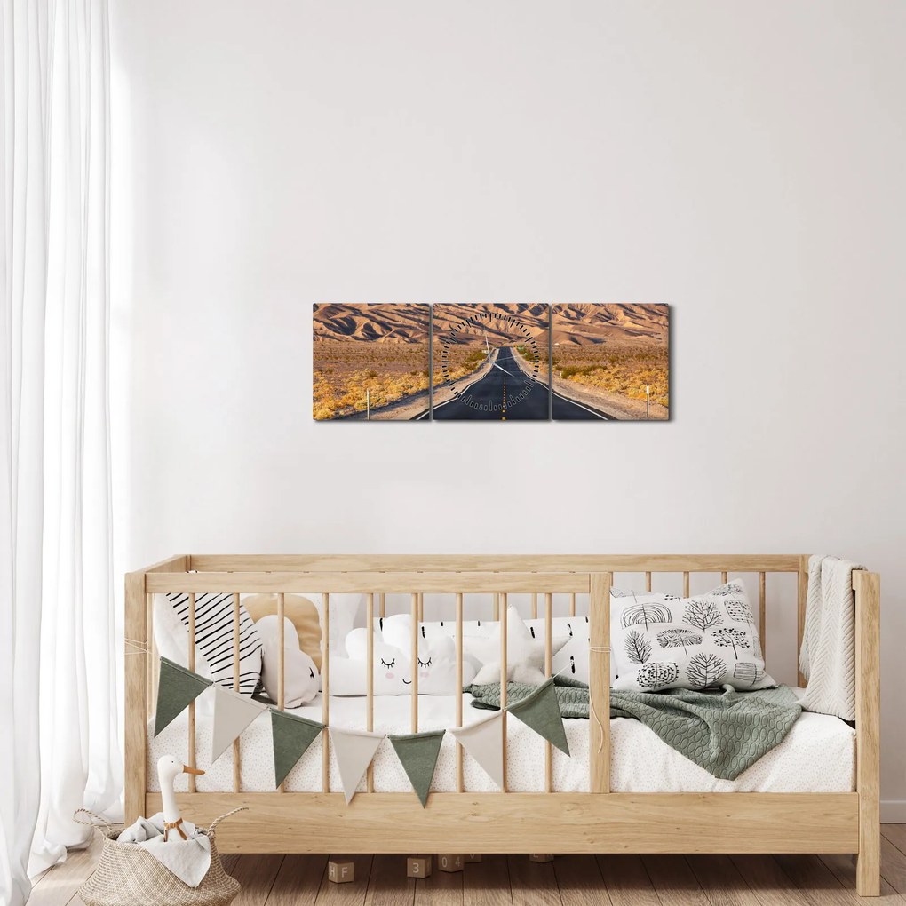 Obraz - Death Valley, Kalifornia, USA (z zegarem) (90x30 cm)