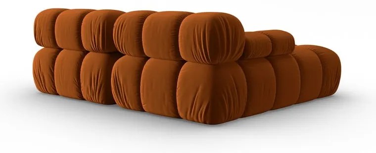 Pomarańczowa aksamitna sofa 191 cm Bellis – Micadoni Home